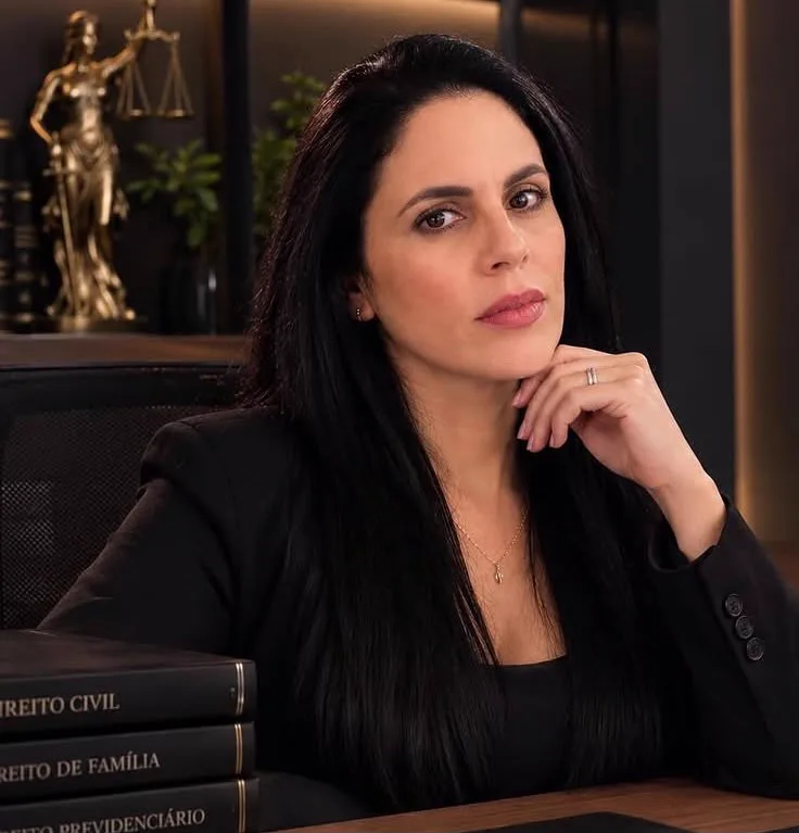 Dra. Carolina P. Cury, advogada em Assis/SP, em seu escritório